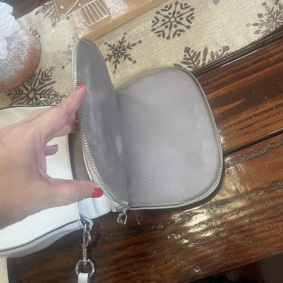 Marc Jacobs Leather Saddle Bag Cream Crossbody Western Flare Classic Style Bag - Picture 10 of 14